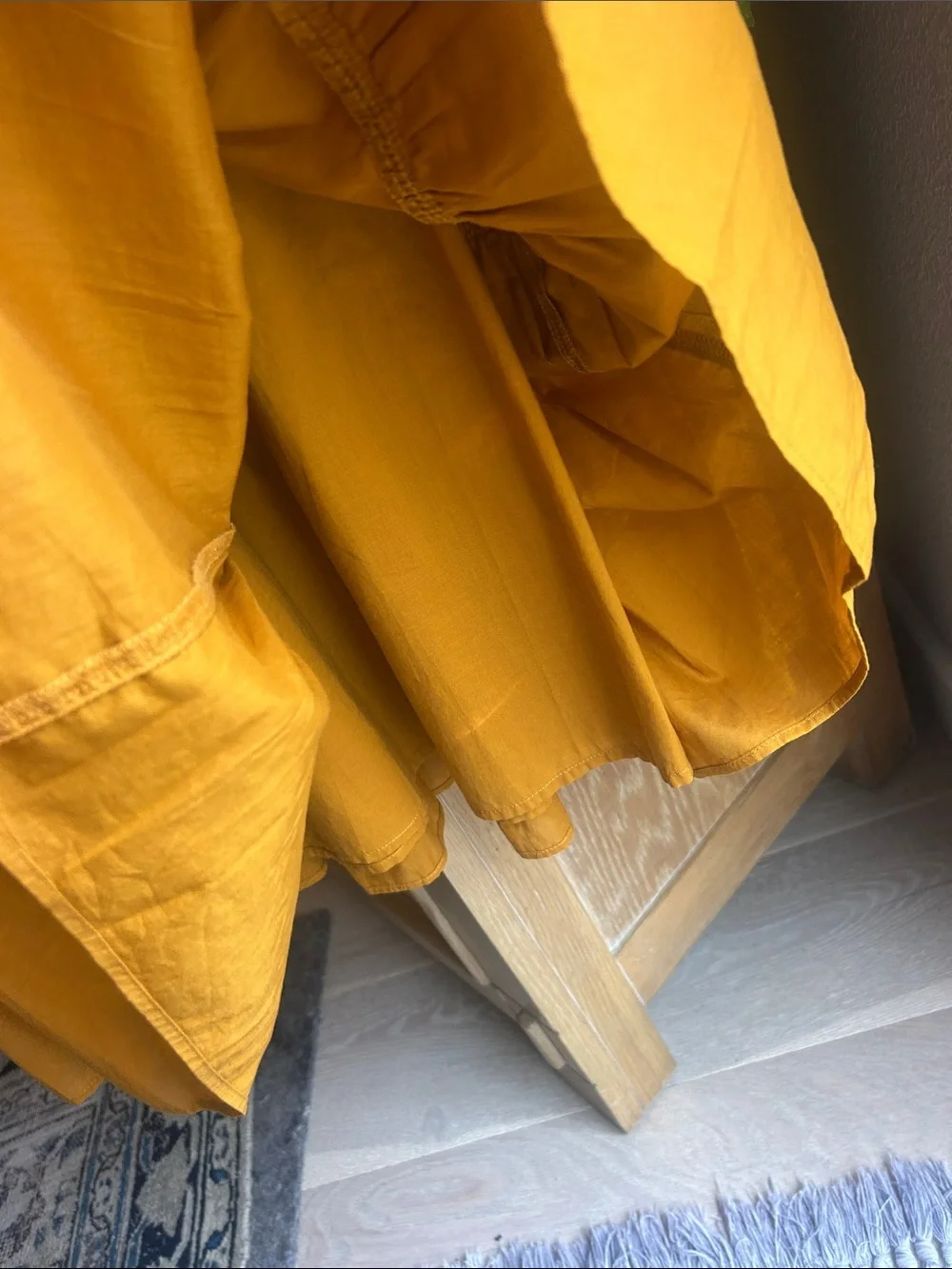 Point Sur Mustard Yellow Tiered Boho Midi Dress - Picture 7 of 9